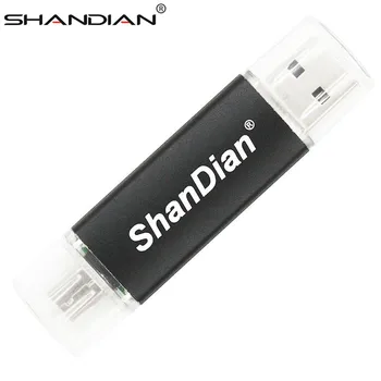 SHANDIAN Dvojí Použití Android OTG USB Flash Disk Pen Drive 4gb 8gb 16gb 32gb USB 2.0 flash disk Flash Disk Micro USB