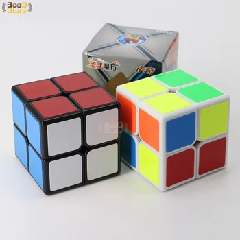 Shengshou Ledgen 2x2 Magic Cube 2X2X2 50mm Puzzle Rychlost Kostka 2x2 Černá Bílá Samolepka Pro Profesionální Hráče Vzdělávací Hračka