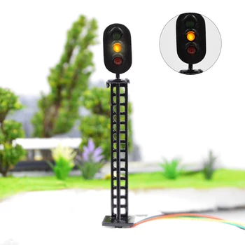 Signální světlo HO scale Model Železniční A Stavební Uspořádání provozu, signál, LED světla 12V Led Model