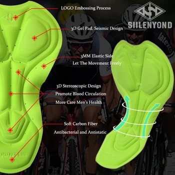 Siilenyond 2019 Nárazuvzdorný Pro jízdu na Kole Bib Punčocháče S 3D Gel Polstrované Létě Horských Kol Cyklistika Jersey Sety Pro Muže