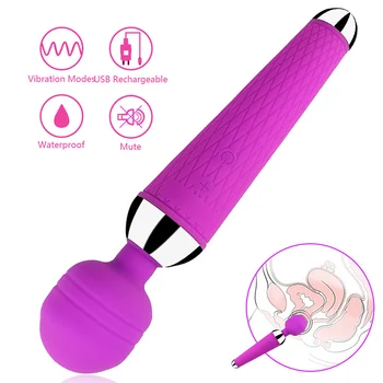 Silné Magic Wand Vibrátor G Spot AV Držet Vibrační Dildo pro Vagínu, Anální Masér Dospělý Sex Hračky pro Ženy, Sex Shop Výrobku