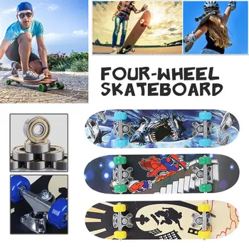 Skate Deska Kompletní Skateboard Javorového Dřeva 3 Styl Vysoké Rychlosti Hoverboard Populární Teenagery, Hračka Skútr Módní Longboard