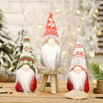 Sněhová vločka pletené klobouk lesa Santa Panenky Rudolf Anonymní Panenky, Ozdoby Vánoční Přívěsek 2021 Veselé Vánoční Výzdoba Pro Domácí