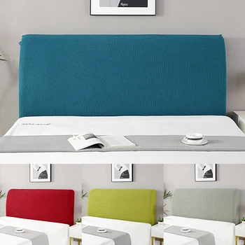 Solid Color Zahustit Elastické Bed Head Pokrývá Polar Fleece Zpátky Ochrany Prachu pro Home Hotel Dlouhé Zadní Kryt Židle Prostý