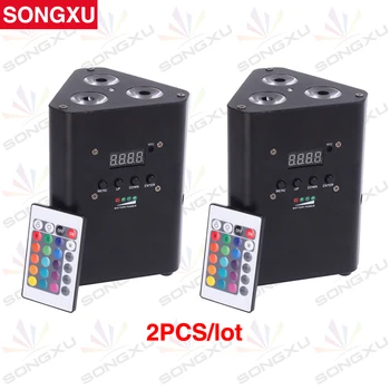 SONGXU 2ks/lot Velkoobchod 3X10W 4v1 RGBW Baterie IR LED Par Light/SX-IRPL0310