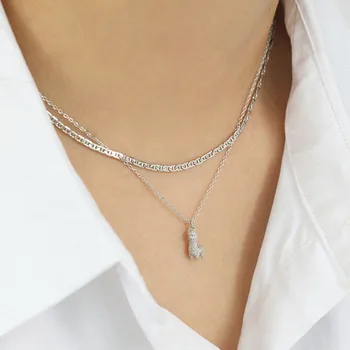 S'STEEL korejské Náhrdelníky, 925 Sterling Silver Řetěz Krátký Zlatý Náhrdelník Designer Bijoux Argent 925 Masivu Pour Femme Jemné Šperky
