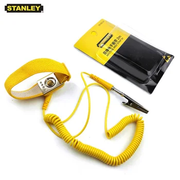 Stanley 1-kus, 2m dlouhý nastavitelný antistatický náramek proti statické elektřině náramek ESD výboj pás s uzemňovací drát