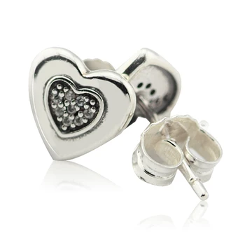 Sterling silver Šperky Podpis Srdce Náušnice Pro Ženy tvoří Valentýna Dárek Tvaru srdce Náušnice
