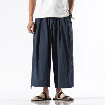 Streetwear Harémové Kalhoty Mužů Letní Příležitostné Pánská Běžců Bavlněné Pohodlné Kotník-délka Kalhoty Muži