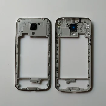 Střední Deska Rámečkem Rámeček Bydlení+Tlačítka Oprava Pro Samsung Galaxy S4 mini gt-i9195 i9190 i9192 i9195 Náhradní Díly stříbro