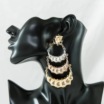SUNNICE Tři-barva Vintage Módní Přívěsek Náušnice Pro Ženy Dubaj Klasické Šperky Dominian Styl Matky Den Dárek