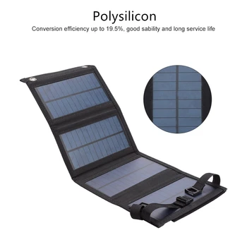 SUNYIMA 5,5 V 10W Přenosné Solární Panel Skládací Skládací Solární Panely Taška pro Telefon Baterie Mobilní Power Bank s výstupem 5V USB Port