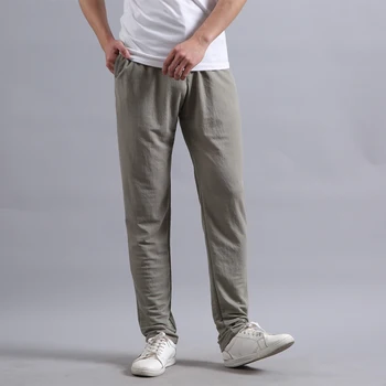 Thoshine Značky Mužů Příležitostné Letní Tenké Kalhoty Lehké Kalhoty Elastický Pás Male Inteligentní Ležérní Dlouhé Kalhoty Plus Velikost