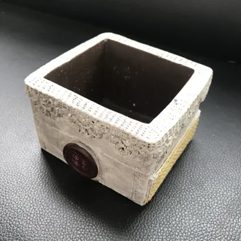 Tlačítko Design, Čtvercový Květináč Konkrétní Formy Silikonové Ruční Květináč Cement Craft Clay Pot Plísně