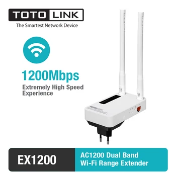 TOTOLINK EX1200/EX1200M 11AC 1200Mbps Ap Range Extender WiFi Opakovač WiFi Booster s 2*5dBi Externí Antény Signál Extender