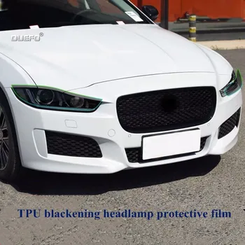 TPU světlomety Černá transparentní nálepka PRO Jaguar XE XEL XJ XFL F-PACE F-TYPE TPU Světlometů ochranný film