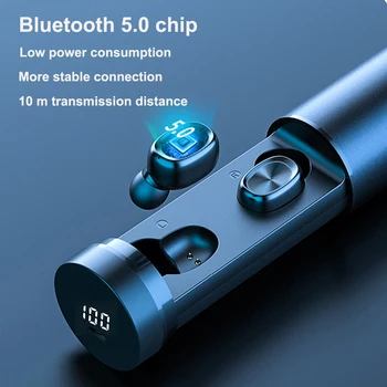 TWS B9 Bluetooth Sluchátka, 5.0 Bezdrátové Headphonese Sport Headset Herní Hudby Sluchátka Pro Xiaomi, Huawei earpods Iphone airpods
