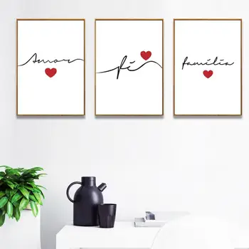 Umění Jednoduché Dekorativní Malba Dopisy a Láska Plakáty Domácí Obývací Pokoj Ložnice Dekorace na Zeď Dekorace Vodotěsné Inkoust
