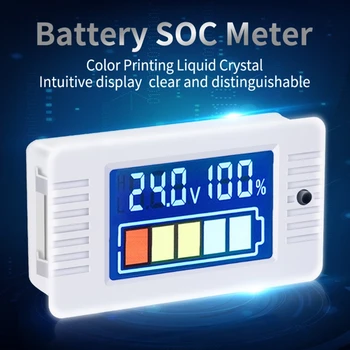 Univerzální Indikátor Úrovně nabití Baterií Tester DC 0-100V Lithium Lead-acid Baterie SOC Metr Panel Monitor Barevný LCD Displej