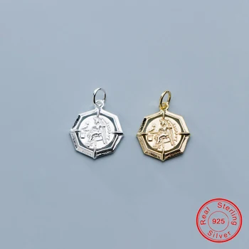 UQBing Čistá Stříbrná Barva Ženy Geometrické 14,5 mm Velké Mince Přívěsek Přívěsky DIY Šperky Velkoobchod