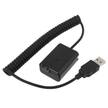 USB pro NP-FW50 Figuríny Baterie Eliminator Napájení Jaře Kabel pro Sony A7 A7RII A6500 A6400 A6300 A6100 A6000 Fotoaparátu