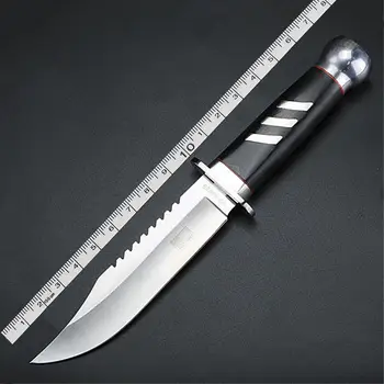 Venkovní krátký nůž, multifunkční nůž, vysoká tvrdost přežití nůž rovný nůž s Pevnou Čepelí Nůž pro Kempování Bushcraft Hu