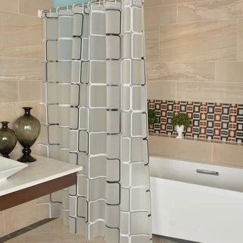 Vodotěsné Sprchový Závěs Liniové Průsvitné Plíseň PEVA Závěs pro Koupelny Sprcha Pokoj s 12 Vysoce Kvalitní Háčky
