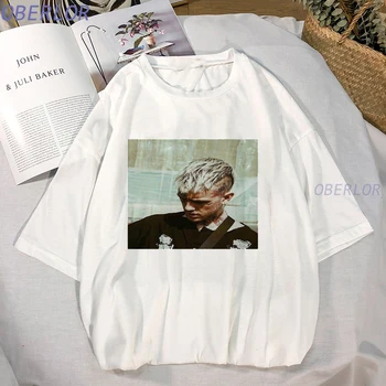 Vogue Harajuku Ženy Ullzang T Shirt Ženy Vtipné Lil Peep T-shirt 90. let Estetická Camiseta korejský Styl Top Tees