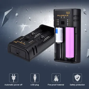 VOXLINK 18650battery nabíječka nabíjení S USB 2.0 Micro kabel 18350 26650 14500 26500 21700 Li-ion Dobíjecí Baterie nabíječka