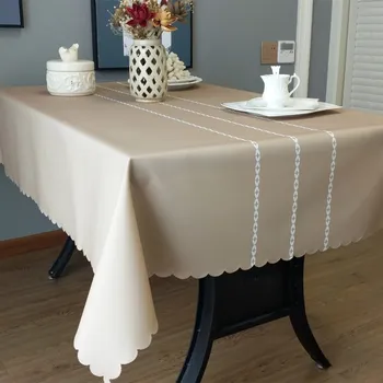 Vysoce Kvalitní Polyester Vodotěsné Oilproof Ubrus pro Jídelní stůl Moderní Pevné Obdélník Ubrus pro svatební Party Domova