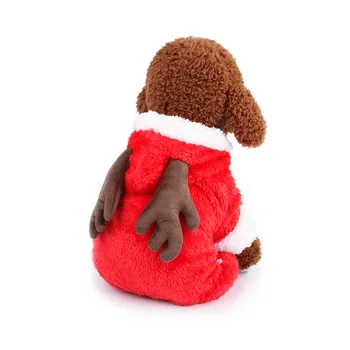 Vánoční Pet Štěně Oblečení Flanelové Měkké Zimní Teplé Tlusté Psa, Vánoční Oblečení Santa Sobí Pes Kostým Kočka Pet Oblečení S Kapucí