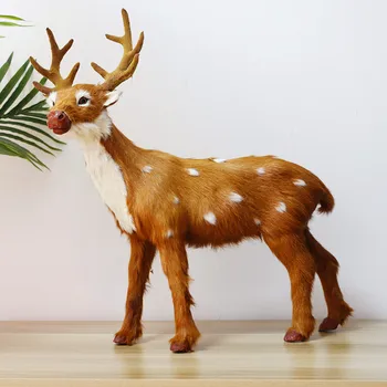 Vánoční Plyšový Jelen Dekorace Simulace Deer Pro Domácí Venkovní Vánoční Nový Rok Děti, Dar, Ornament Fotografie Rekvizity Dítě Hračku