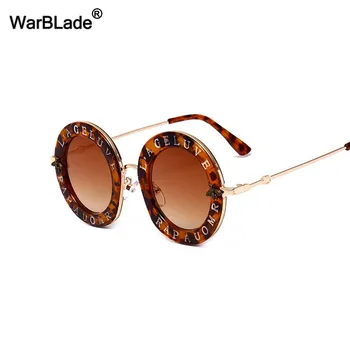 WarBLade Retro Kolo Anglické Písmena Malé Včely Sluneční Brýle Módní Značky Designový Kovový Rám Sluneční Brýle, Ženy Odstíny Oculos