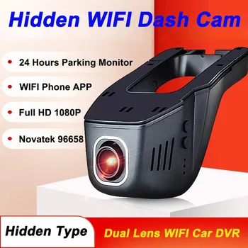 WHEXUNE WIFI Auto DVR Novatek 96658 dual lens Dash Cam Registrator Digitální Video Rekordér Kamera Full HD1080P Noční Vidění IMX323