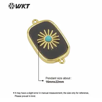 WT-C297 WKT Velkoobchod levné ženy náhrdelník konektory shell a kámen konektor s flower kouzlo double spona pro náhrdelník