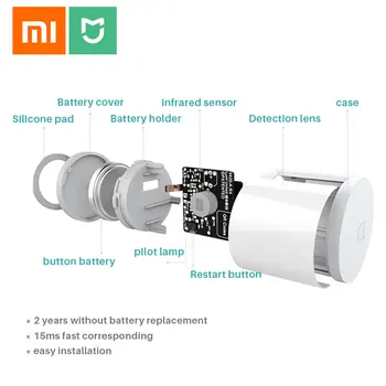 Xiaomi Mijia Lidské Tělo Snímače Pohybu, Infračervený Senzor ZigBee Bezdrátové Připojení Brány 2 Inteligentní Domácí Bezpečnostní Zařízení