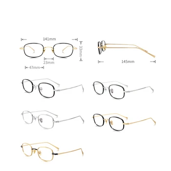Zerosun Malé brýle Muži Nerd Titan Muž Obdélník Brýle Krátkozrakost, Dioptrie Proti Modré Samozabarvovací Čočky