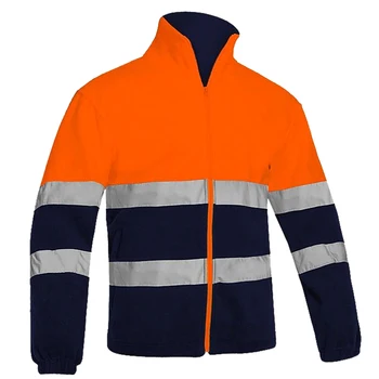 Zimní Cyklistické Bundy Two-Tone Fleece Odolný Proti Větru S Dlouhým Rukávem Cyklistika Jersey Oblečení Nosit Reflexní Pracovní Oděvy Reflexní Oděvy