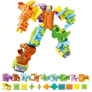 Číslo Transformace Robot Akční Obrázek Dinosaury, Transformers Hračky pro Kluky Bloky Sestavit Dětem Hračky od 6 do 10 Let Vzdělávací