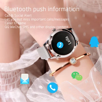 Ženy Fitness Náramek Srdeční Frekvence Krokoměr Bluetooth Chytré Hodinky IP68 Vodotěsné Volání Připomenutí, Spánek Monitor Smartband pro IOS