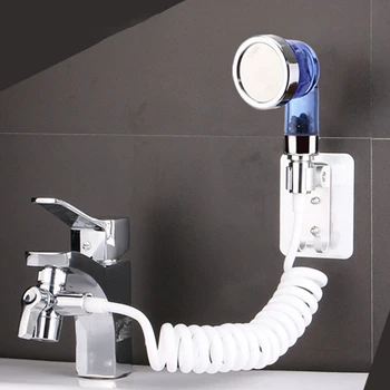 1 Sada Odnímatelný Dřez Sprcha Rozšíření Head Set Nastavitelné Rychlé Připojení Baterie Ruční Sprcha pro Mytí Vlasů Sprcha Koupelna Domů