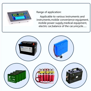 10-100V Univerzální Kapacita Baterie Voltmetr Tester LCD Auto olověných Indikátor L4MB
