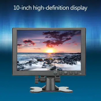 10 palcový Přenosný Monitor HDMI-kompatibilní 1920x1080 IPS Displej Počítač LED Monitor s Kožené Pouzdro pro PS4 Pro/Xbox/Telefon