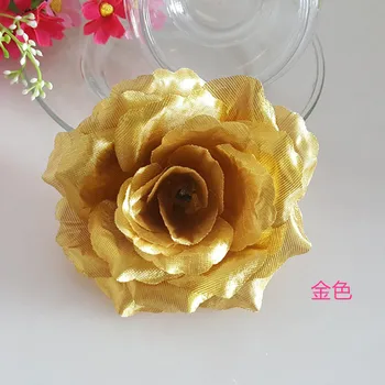 (100 ks/Lot) 19 barva 10cm Umělé Růže Hedvábí Květina Hlavy Svatební Party Dekorativní Květiny Vánoční Domácí dekorace