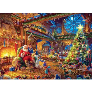 1000ks Vánoční Tématikou Puzzle Hra, Děti, Rodič-dítě Vzdělávací Puzzle Domácí Zdi Visí umělecké Dílo, Dekorace, Dárek, Děti