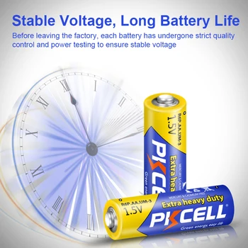 100KS PKCELL aa baterie 1.5 V R6P Super Heavy Duty Baterie Carbon-Zinkové AA na jedno Použití Suché Baterie Baterie pro flash holicí strojky