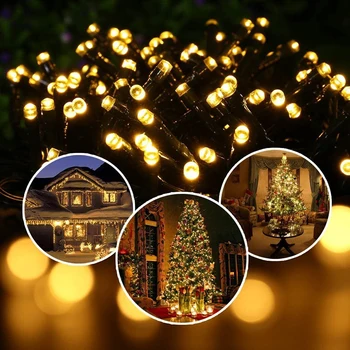100M 30M 20M LED String Světla Garland Venkovní Vodotěsné Víla světla pro Vánoční Stromky Nový Rok, Strana Svatební Dekorace