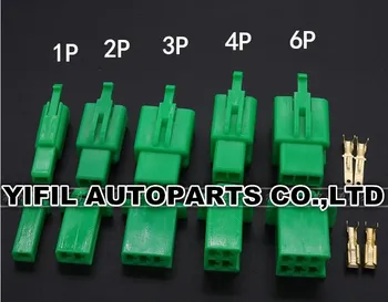 100sets/lot 2,8 mm 1/2/3/4/6 pin Automotive Elektrické dráty Konektor Samec Samice kabelu svorka plug Kit Motocykl Ebike Auto