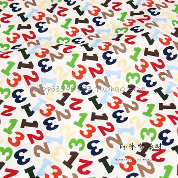 105*50cm 1ks Počet FabricBavlněné Tkaniny Telas Patchwork Barvy, Čísla 1,2,3. Tištěné Tkaniny, Šicí Materiál, DIY Oblečení