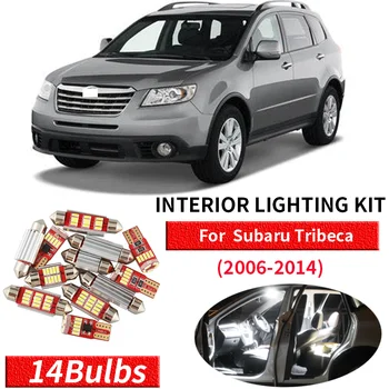 14x Canbus bez Chyb LED Vnitřní osvětlení Kit Balíček pro 2006-Subaru Tribeca Auto Příslušenství Mapu Dome Kufru Licence Světlo